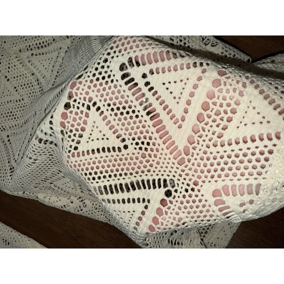 Lagaci Crochet Cover-Up Pants Large Cream Boho Swim Beachwear NWT MSRP $65 - Picture 3 of 8